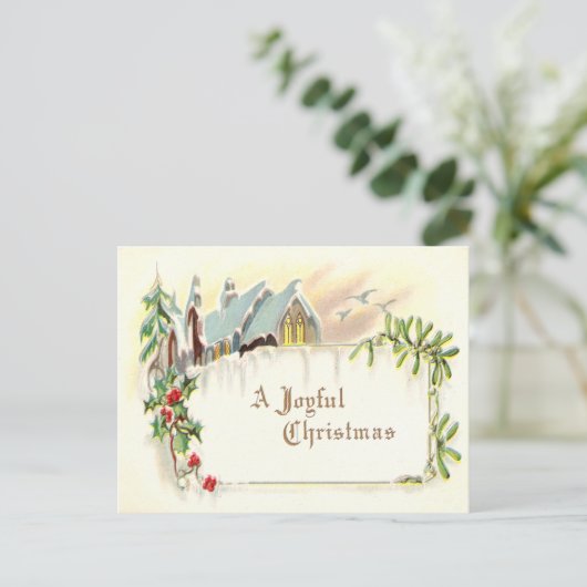  vrolijk kerstfeest feestdagenkaart (Staand voorkant)