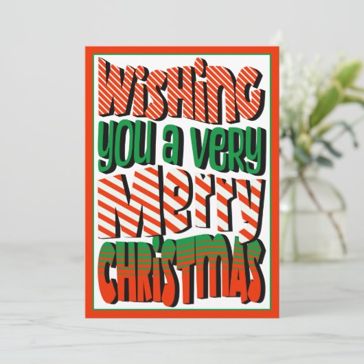 Vrolijk kerstfeest feestdagenkaart (Staand voorkant)