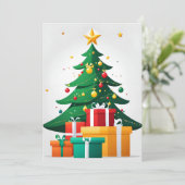 Vrolijk kerstfeest feestdagenkaart (Staand voorkant)