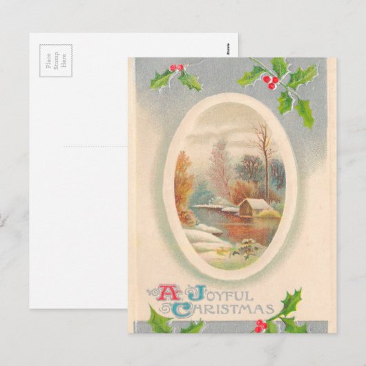  vrolijk kerstfeest feestdagenkaart (Voorkant / Achterkant)