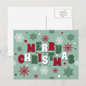 Vrolijk kerstfeest feestdagenkaart (Voorkant / Achterkant)