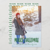 Vrolijk kerstfeest feestdagenkaart (Voorkant / Achterkant)