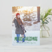 Vrolijk kerstfeest feestdagenkaart (Staand voorkant)