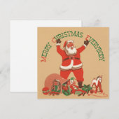 Vrolijk kerstfeest feestdagenkaart (Voorkant / Achterkant)