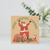 Vrolijk kerstfeest feestdagenkaart (Staand voorkant)