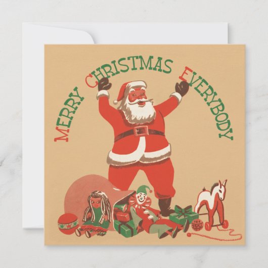 Vrolijk kerstfeest feestdagenkaart (Voorkant)