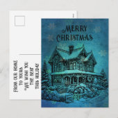 Vrolijk kerstfeest feestdagenkaart (Voorkant / Achterkant)