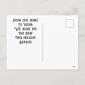 Vrolijk kerstfeest feestdagenkaart (Achterkant)