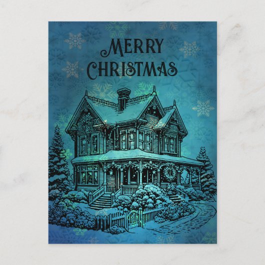 Vrolijk kerstfeest feestdagenkaart (Voorkant)