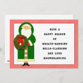 Vrolijk kerstfeest feestdagenkaart (Voorkant / Achterkant)