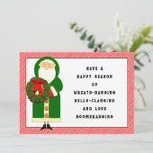 Vrolijk kerstfeest feestdagenkaart (Staand voorkant)