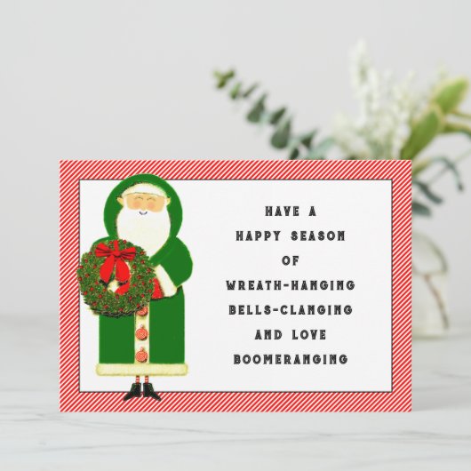 Vrolijk kerstfeest feestdagenkaart (Staand voorkant)