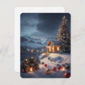 Vrolijk kerstfeest feestdagenkaart (Voorkant / Achterkant)