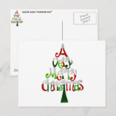 Vrolijk kerstfeest feestdagenkaart (Voorkant / Achterkant)