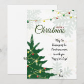 Vrolijk kerstfeest feestdagenkaart (Voorkant / Achterkant)