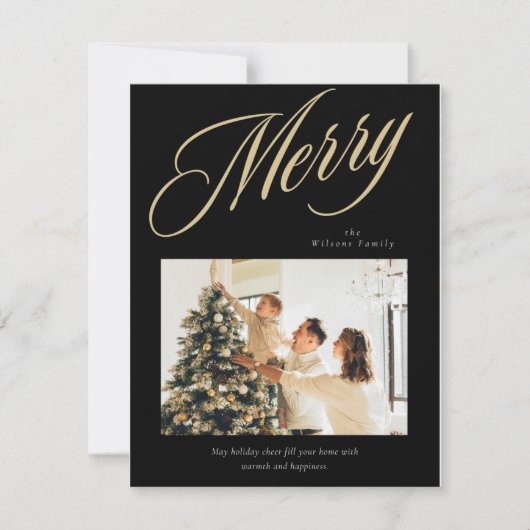 Vrolijk kerstfeest feestdagenkaart (Voorkant)