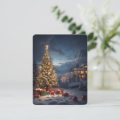 Vrolijk kerstfeest feestdagenkaart (Staand voorkant)