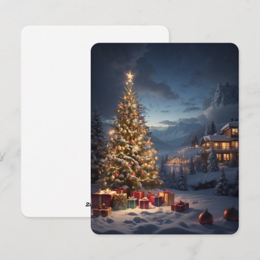 Vrolijk kerstfeest feestdagenkaart (Voorkant / Achterkant)