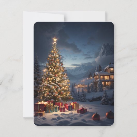 Vrolijk kerstfeest feestdagenkaart (Voorkant)