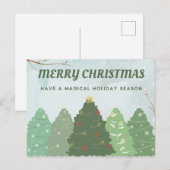 Vrolijk kerstfeest feestdagenkaart (Voorkant / Achterkant)