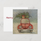 Vrolijk kerstfeest. feestdagenkaart (Voorkant / Achterkant)