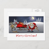 Vrolijk kerstfeest! feestdagenkaart (Voorkant / Achterkant)