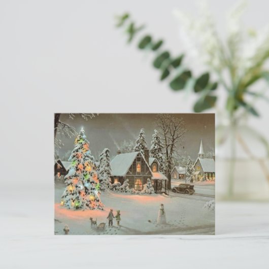 Vrolijk kerstfeest feestdagenkaart (Staand voorkant)