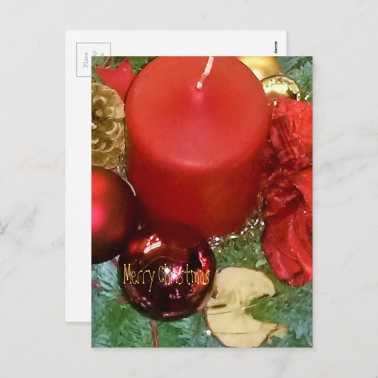 Vrolijk kerstfeest feestdagenkaart (Voorkant / Achterkant)