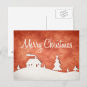 Vrolijk kerstfeest feestdagenkaart (Voorkant / Achterkant)
