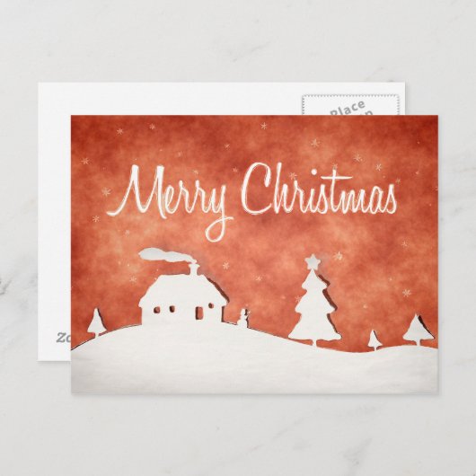 Vrolijk kerstfeest feestdagenkaart (Voorkant / Achterkant)