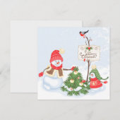 Vrolijk kerstfeest feestdagenkaart (Voorkant / Achterkant)