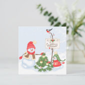 Vrolijk kerstfeest feestdagenkaart (Staand voorkant)