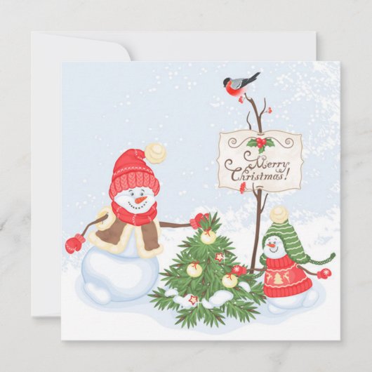 Vrolijk kerstfeest feestdagenkaart (Voorkant)