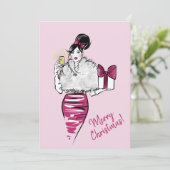 Vrolijk kerstfeest feestdagenkaart (Staand voorkant)