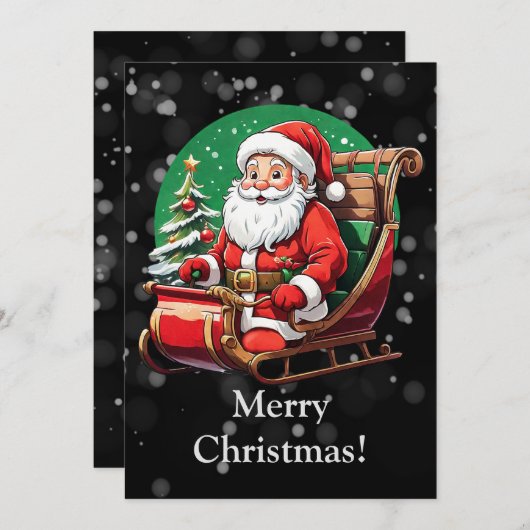 Vrolijk kerstfeest! feestdagenkaart (Voorkant / Achterkant)