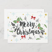 Vrolijk kerstfeest! feestdagenkaart (Voorkant / Achterkant)