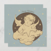 Vrolijk kerstfeest feestdagenkaart (Voorkant / Achterkant)