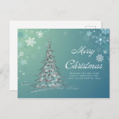 Vrolijk kerstfeest feestdagenkaart (Voorkant / Achterkant)