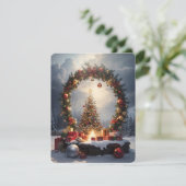 Vrolijk kerstfeest feestdagenkaart (Staand voorkant)