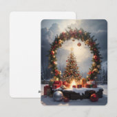 Vrolijk kerstfeest feestdagenkaart (Voorkant / Achterkant)