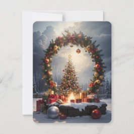 Vrolijk kerstfeest feestdagenkaart