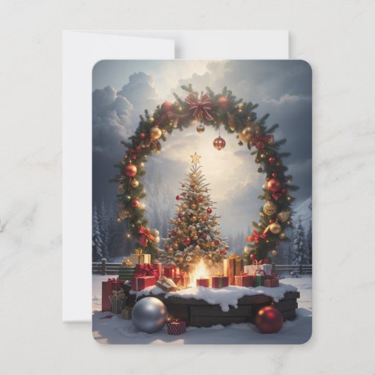 Vrolijk kerstfeest feestdagenkaart (Voorkant)