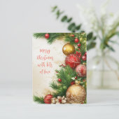 Vrolijk kerstfeest feestdagenkaart (Staand voorkant)