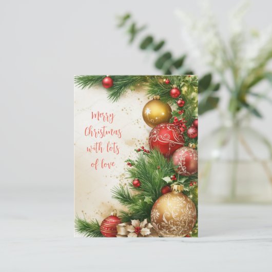 Vrolijk kerstfeest feestdagenkaart (Staand voorkant)