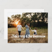 Vrolijk kerstfeest feestdagenkaart (Voorkant / Achterkant)