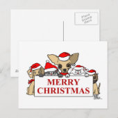 Vrolijk kerstfeest feestdagenkaart (Voorkant / Achterkant)