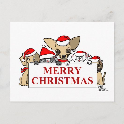 Vrolijk kerstfeest feestdagenkaart (Voorkant)