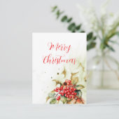 Vrolijk kerstfeest  feestdagenkaart (Staand voorkant)