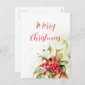 Vrolijk kerstfeest  feestdagenkaart (Voorkant / Achterkant)