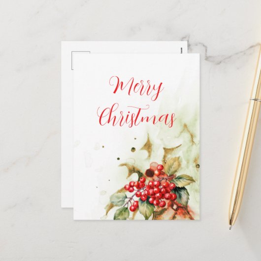 Vrolijk kerstfeest  feestdagenkaart (Voorkant / Achterkant in situ)